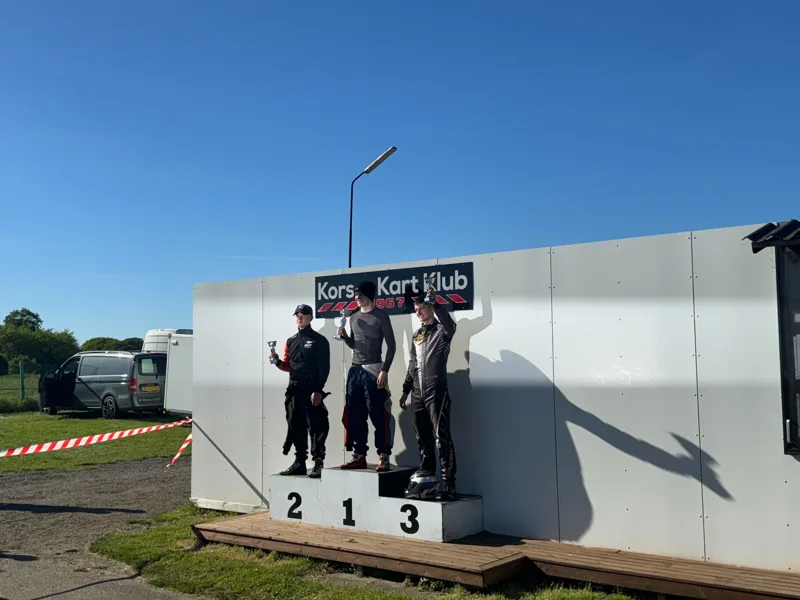 Podium moment at Korsør Kart Klub