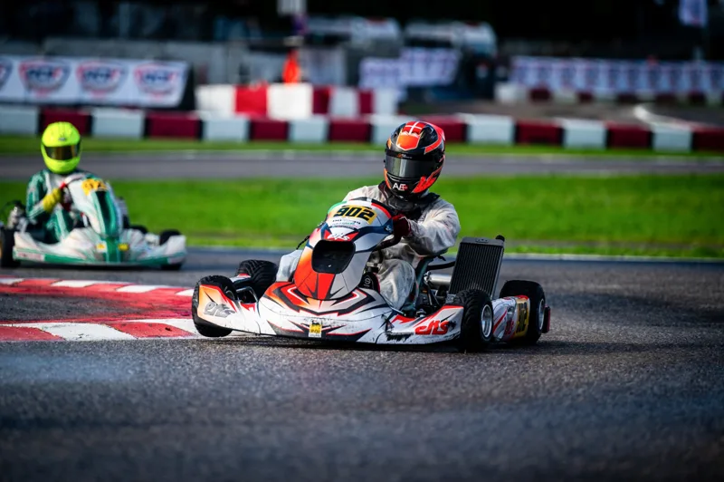 EKS kart through a corner